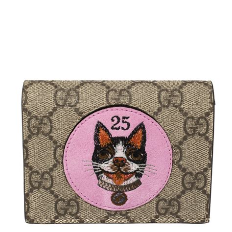 gucci signature wallet with cat|Gucci signature wallet women's.